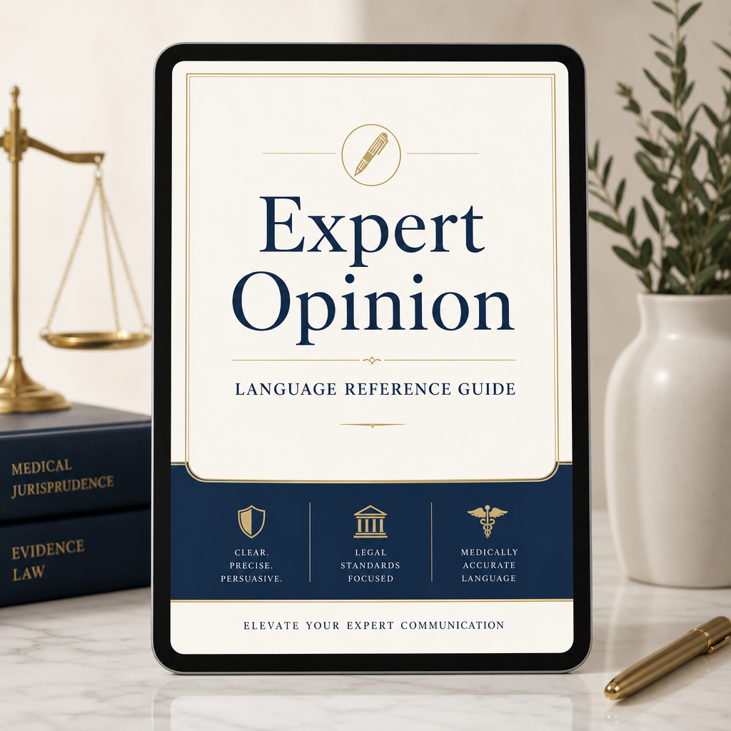 Expert Opinion Language Reference Guide